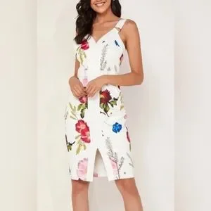 TED BAKER ドレス NWT- Ted Baker- NOLLA - Elderflower - V-neck Dress- White